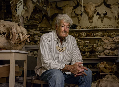 Ray Bandar with bone collection