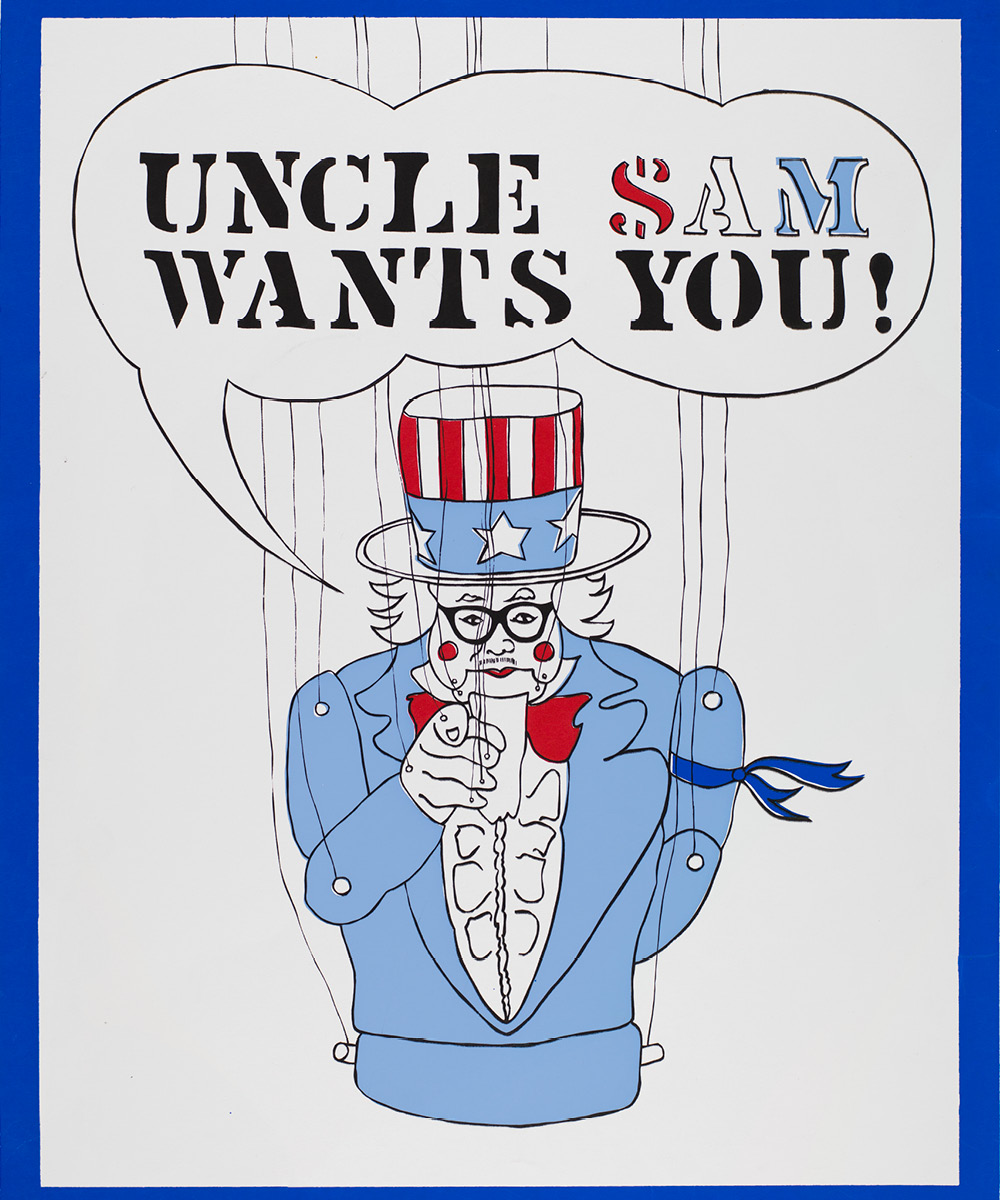 Poster of Uncle Sam as a puppet