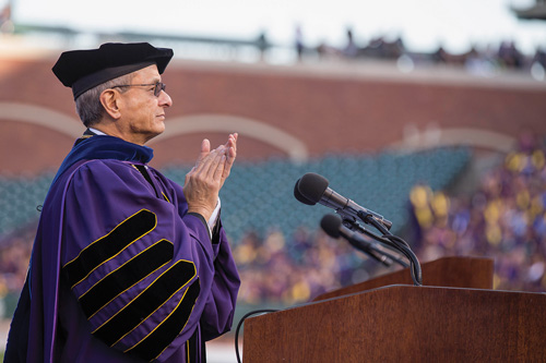Les Wong at 2016 Commencement