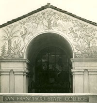 A view of the entrance to San Francisco's old campuson Waller and Buchanan streets.