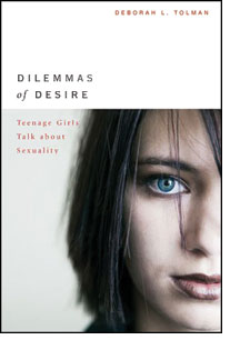 The cover of Deborah Tolman's book, "Dilemmas of Desire," shows only one half of a young woman's face.