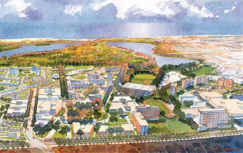 A sketch of the purposed future SF State campus