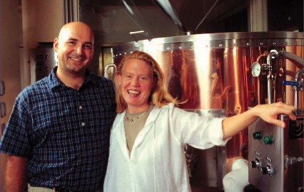 Gar and Lara Truppelli in their brewery