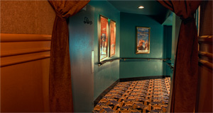 Photo of the hallway leading into a theater from the lobby