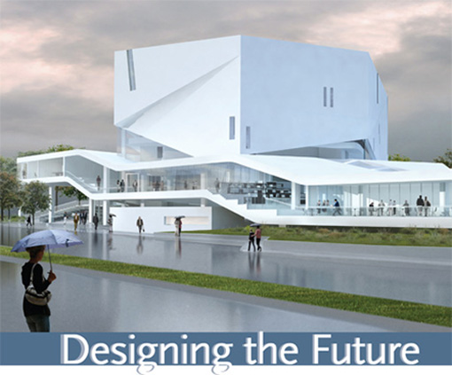 Artists' rendition of the proposed Mashouf Performing Arts Center