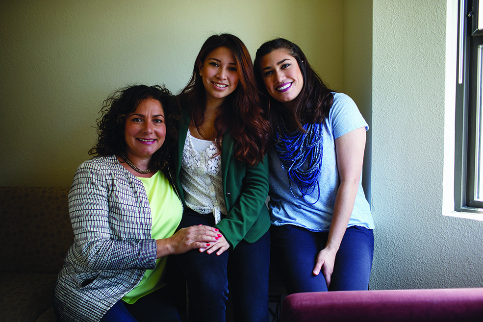 Vanessa Ayres on Associate Professor of Social Work Sonja Lenz-Rashid and Associate Director of the Educational Opportunity Program Xochitl Sanchez (far left), creators of the Guardian Scholars program for foster care youth working to complete their degrees