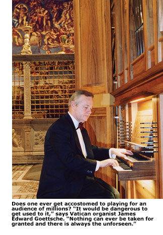 James Edward Goettsche playing the organ.