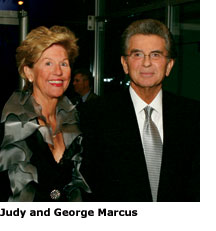 Judy and George Marcus at The International Center for the Arts Inaugural Reception.