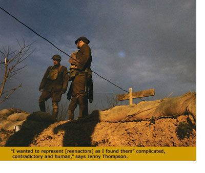 A trench scene during a World War I reenactment
