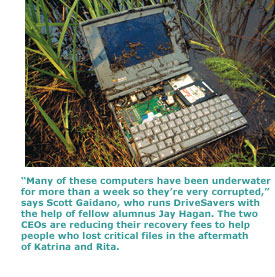 Image of a damaged computer