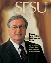 Fall/Winter 2005 SF State Magazine cover featuring legislator Bill Thomas