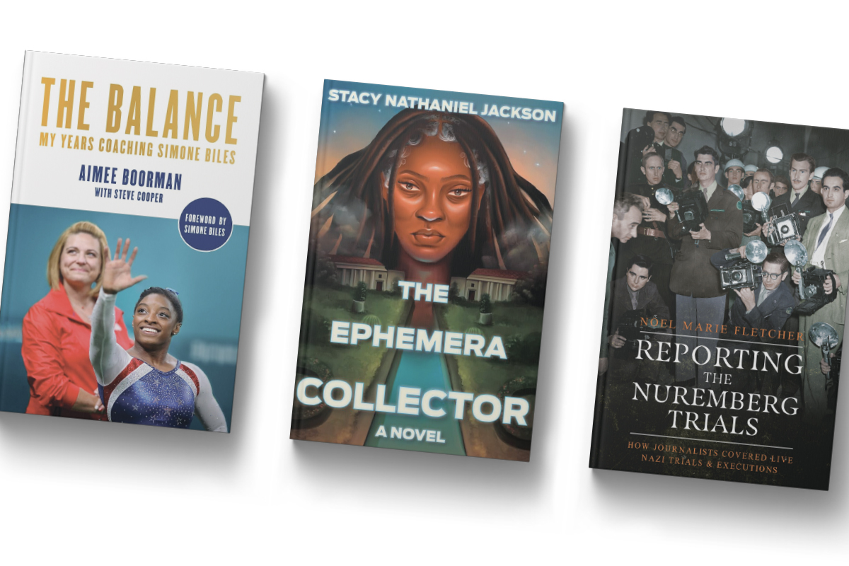 Shelf Life Cover featuring 3 books: The Balance, The Ephemera and Reporting The Nuremberg Trials