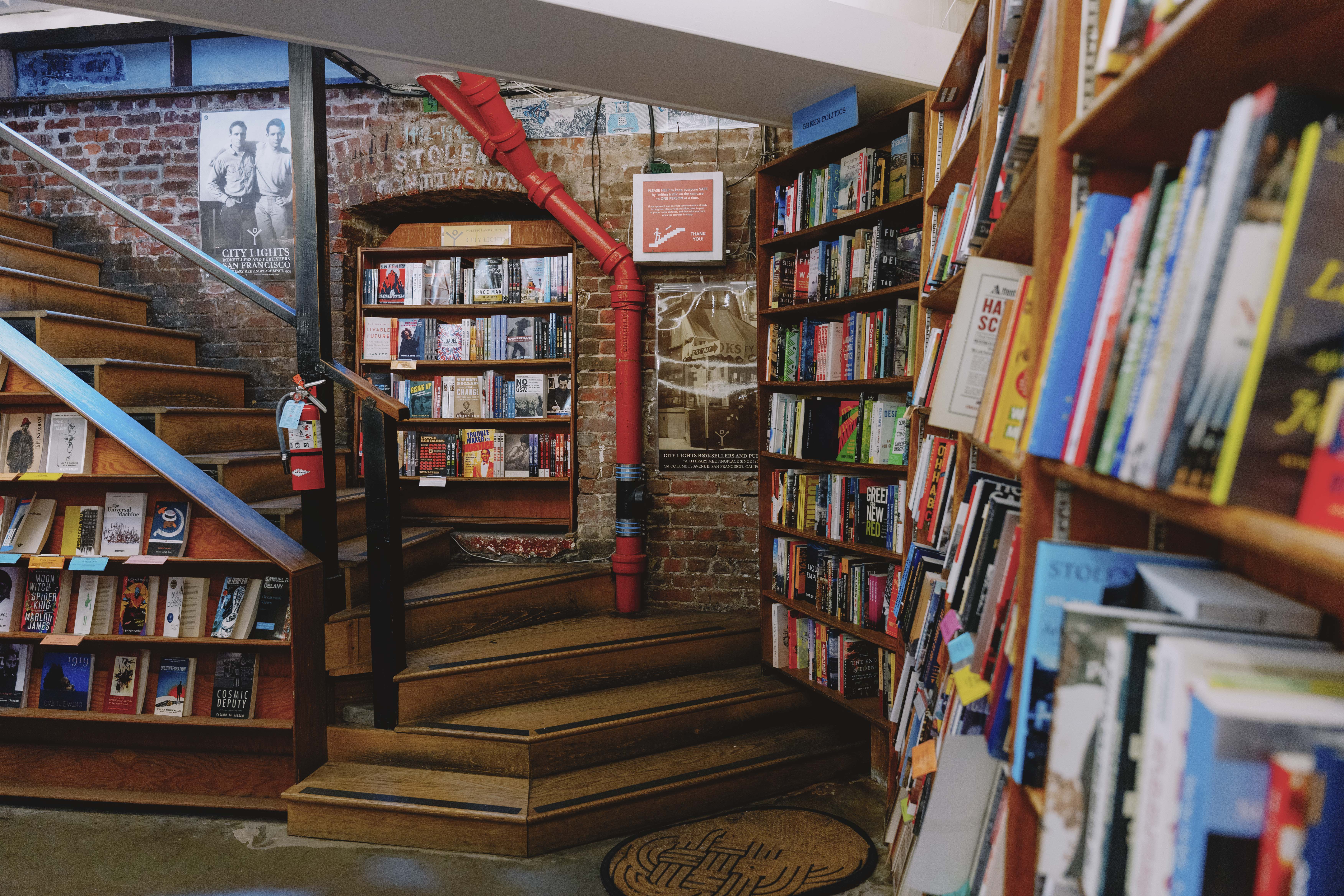 Staircase that leads into the poetry room