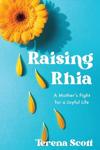 A sunflower with petals leading down the book cover