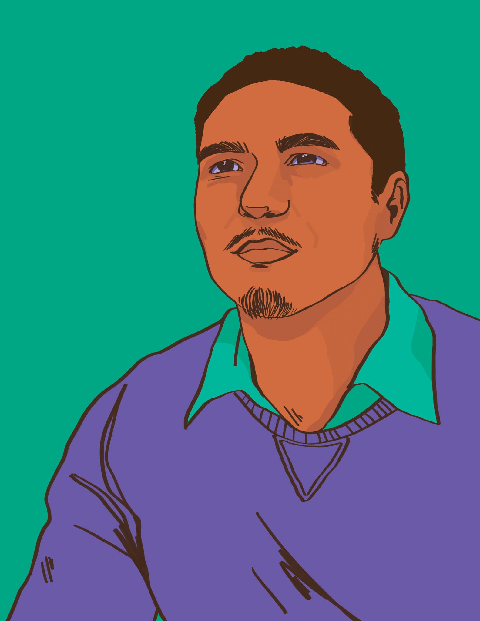 Illustration of featured SFSU Changemaker Robin López