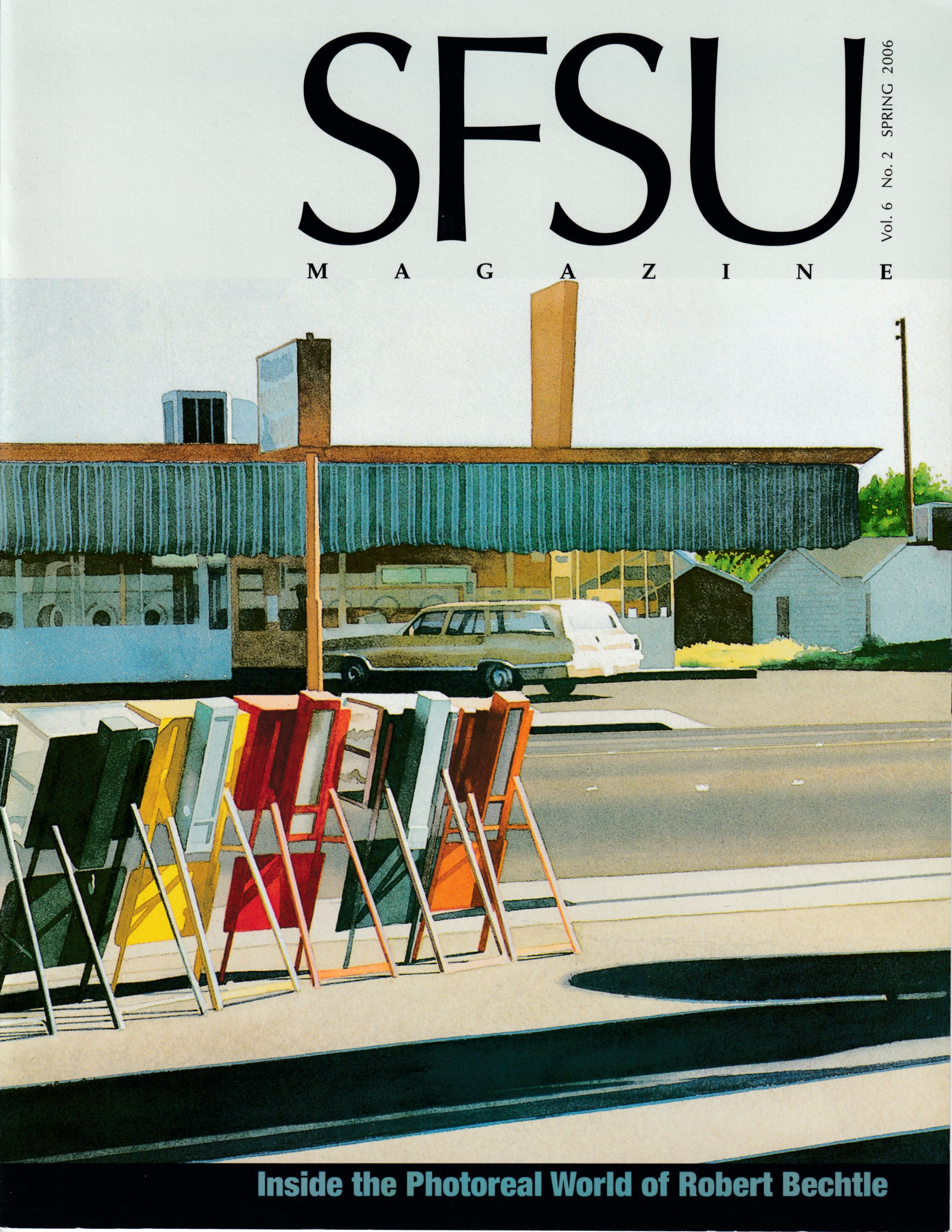 painting isles in a row on a sidewalk