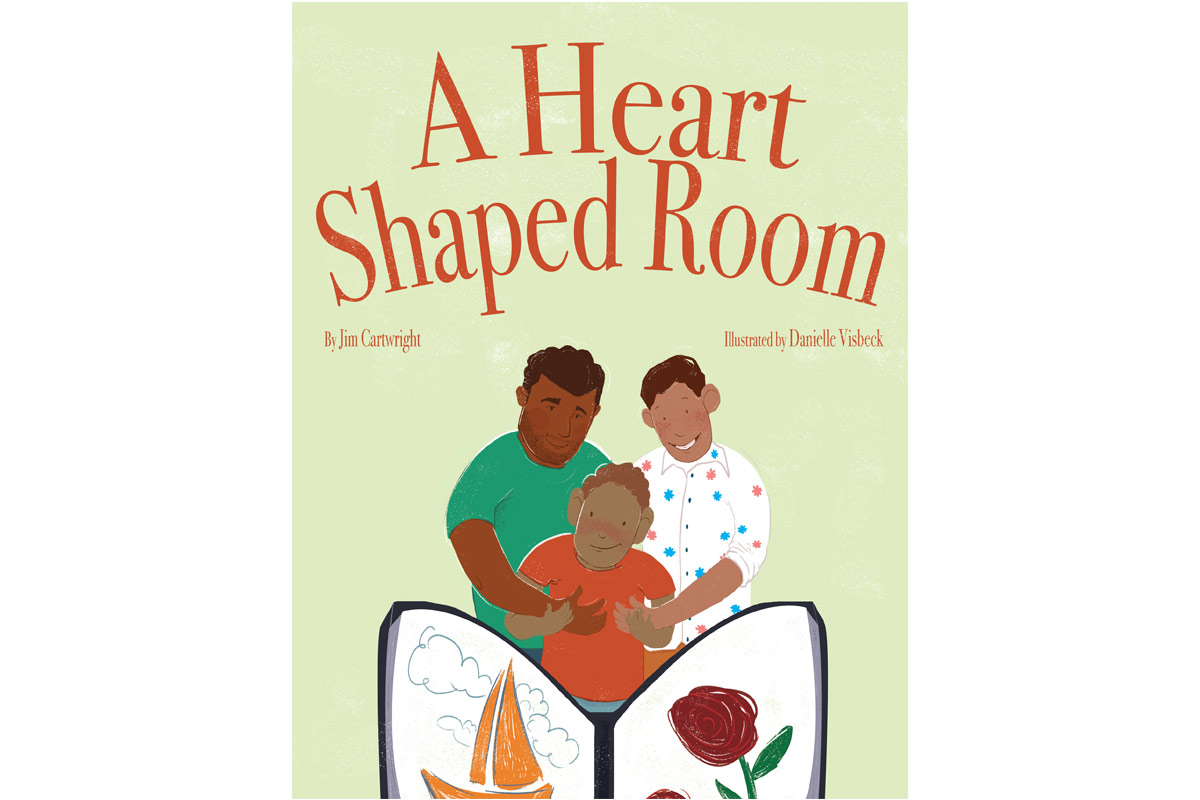 cover art of "A Heart Shaped Room" showing parents holding their child