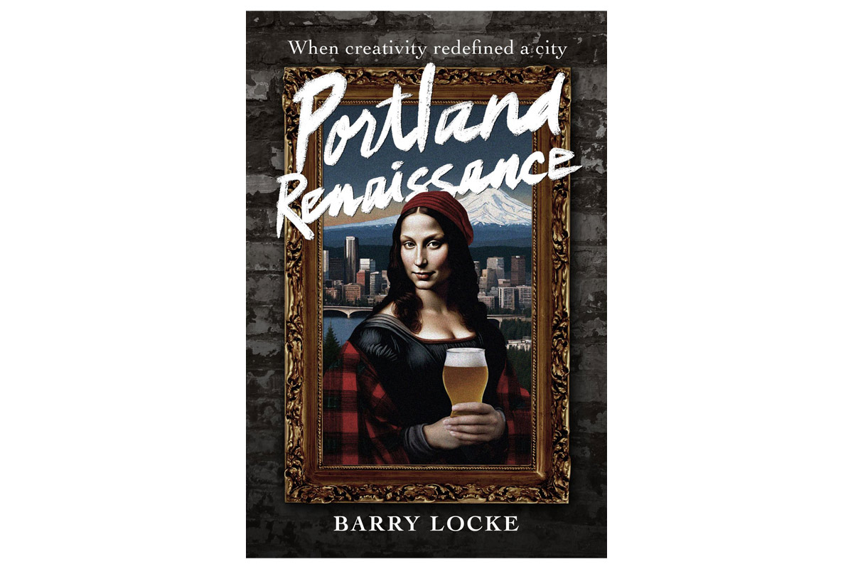 cover art of "Portland Renaissance" depicting a woman holding a beer and smiling seductively