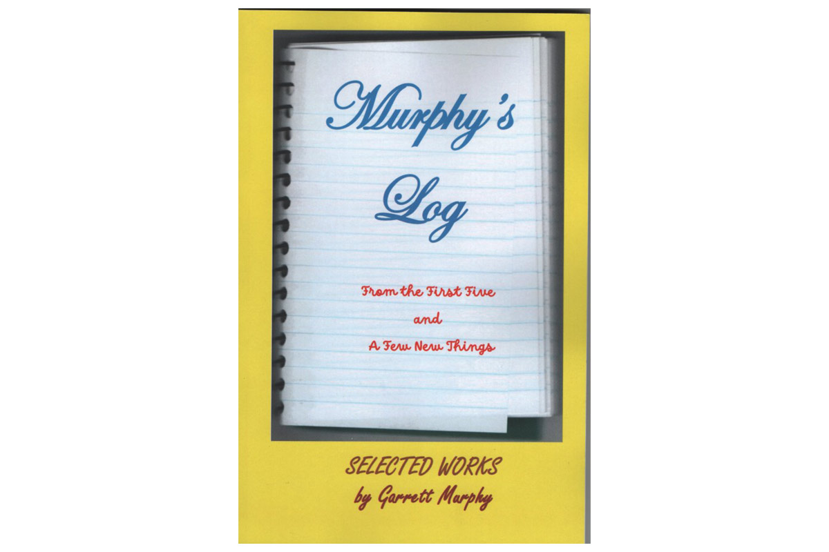 book cover of "Murphy's Log" depicting a notebook with the text "Murphy's Log"