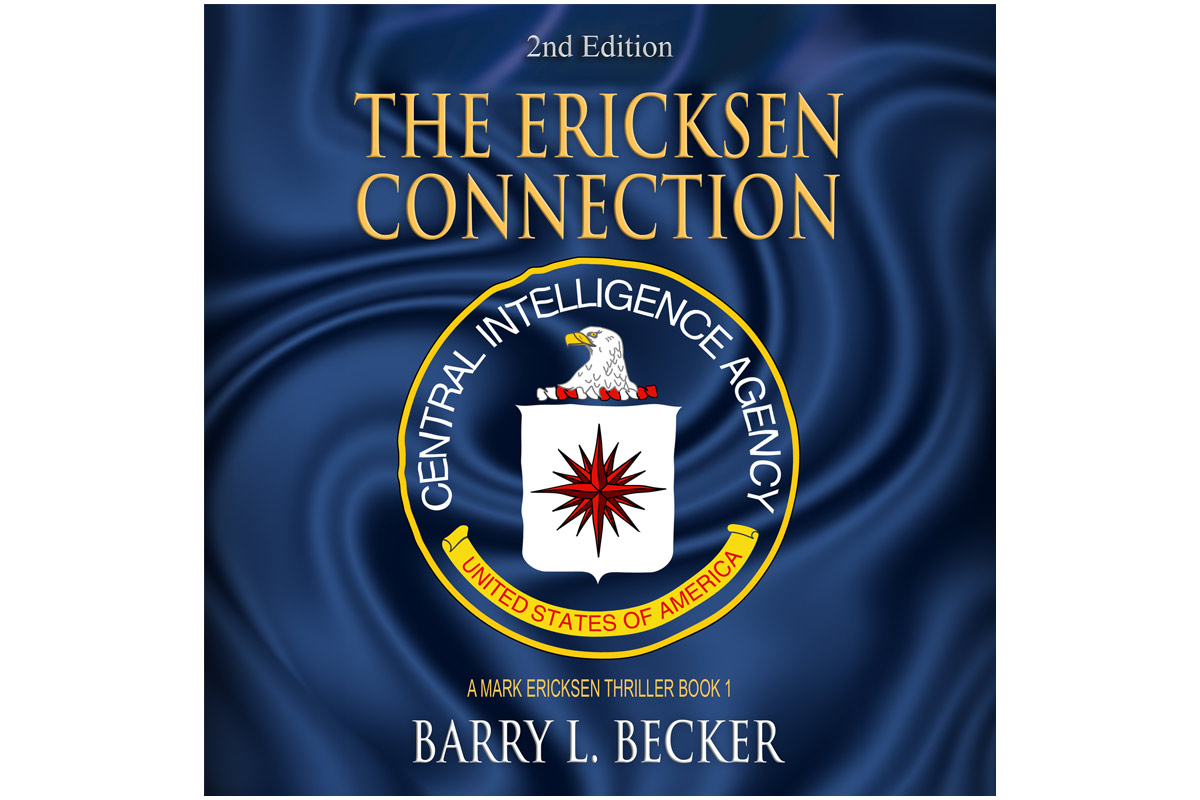 book cover 'The Ericksen Connection' showing an eagle behind an emblem