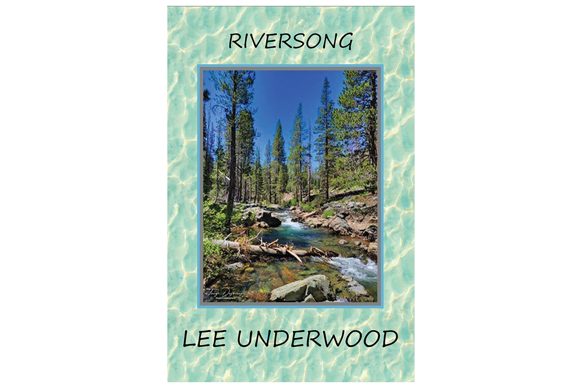 book cover of Riversong showing a trees and green shrubs in a clearing