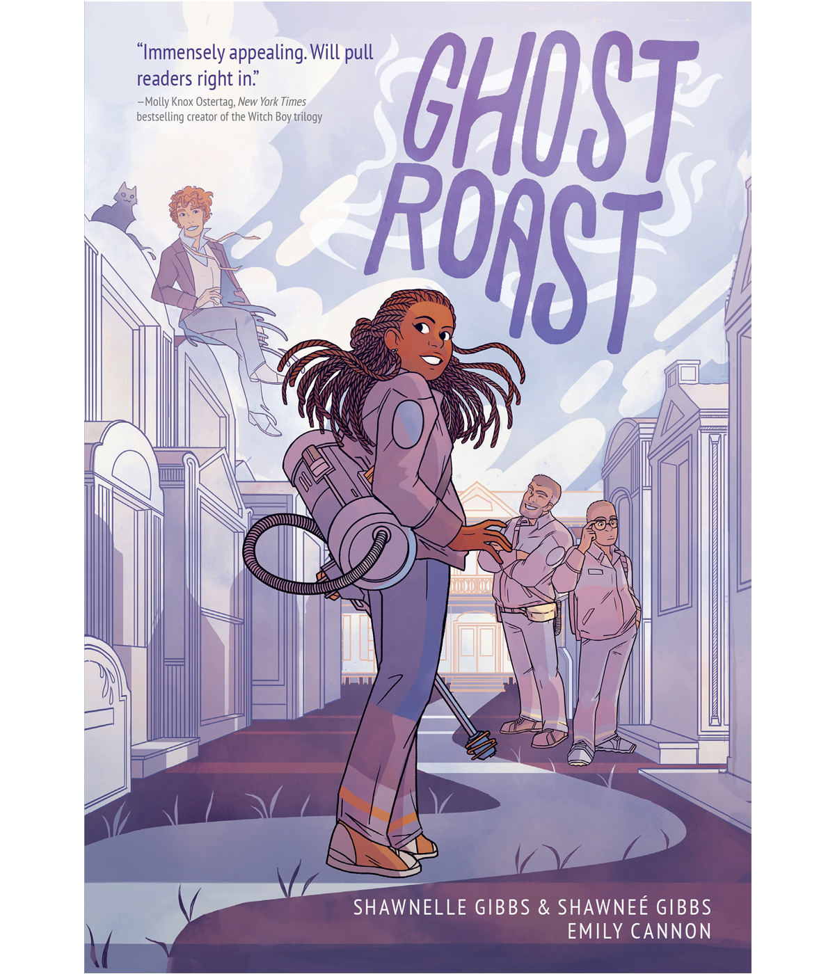 cover art of the comic Ghost Roast which shows a young lady wearing a vacuum aparatus