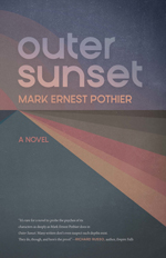 cover art of Outer Sunset, which illustrates an abstraction of a horizon and linear lines in a vintage color palette