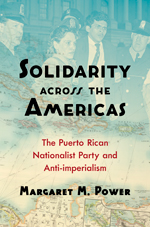 cover art of Solidarity Across the Americas which shows a woman and man surrounded by police