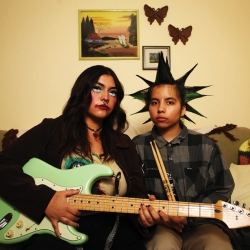 The Fresno-based femme punk band Besos4Baby: Gracie Torres (left) and Autumn Cedillo