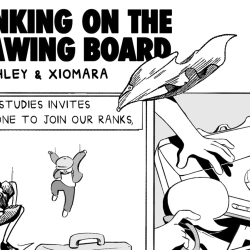 cover art of comic book 'thinking on the drawing board'